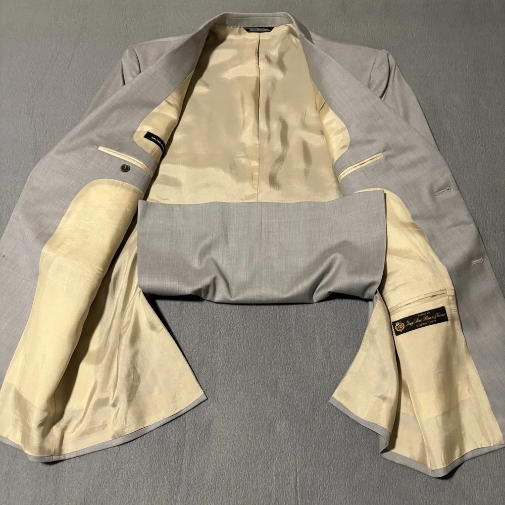 Loro Piana Blazer 44R Light Gray Super 120'S Wool Canada Saks Fith Ave Jacket